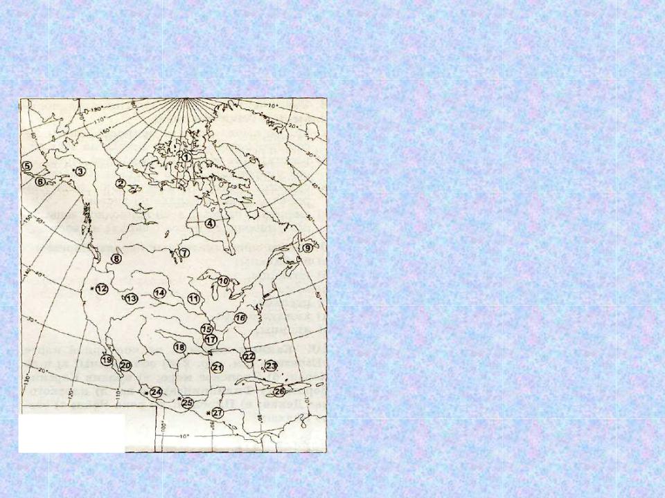 Контурная карта северной америки готовая 7 класс