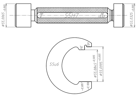 Чертеж резьбовой калибр