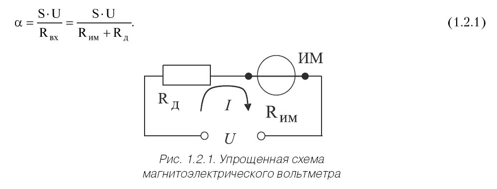 Вольтметр на схеме