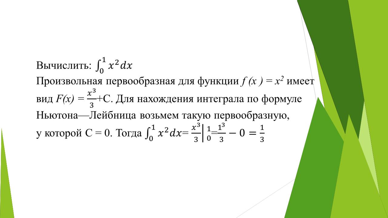 Формула ньютона лейбница презентация