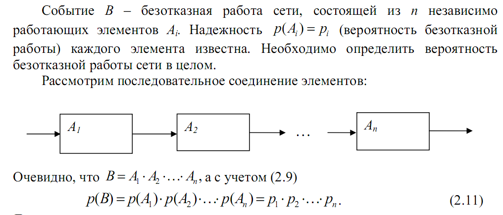 Определить надежность схемы если pi надежность i го элемента