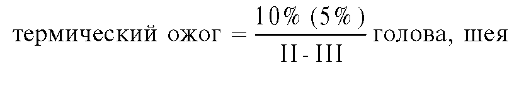 Формула ожогов по джанелидзе