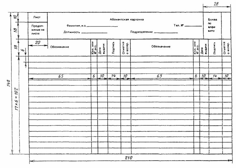 Стеллажные карты приказ 706н