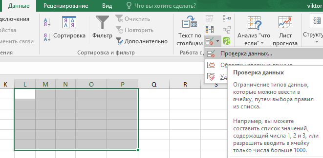 Данные каких типов можно ввести в ячейку