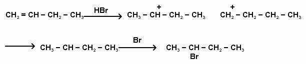 Качественная реакция на пентен 1. Метилпропен. Бромоводород. Гидратация 2 метилпропена. Реакция спирта с бромоводородом