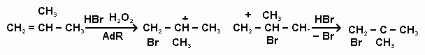 Пропен и бромоводород
