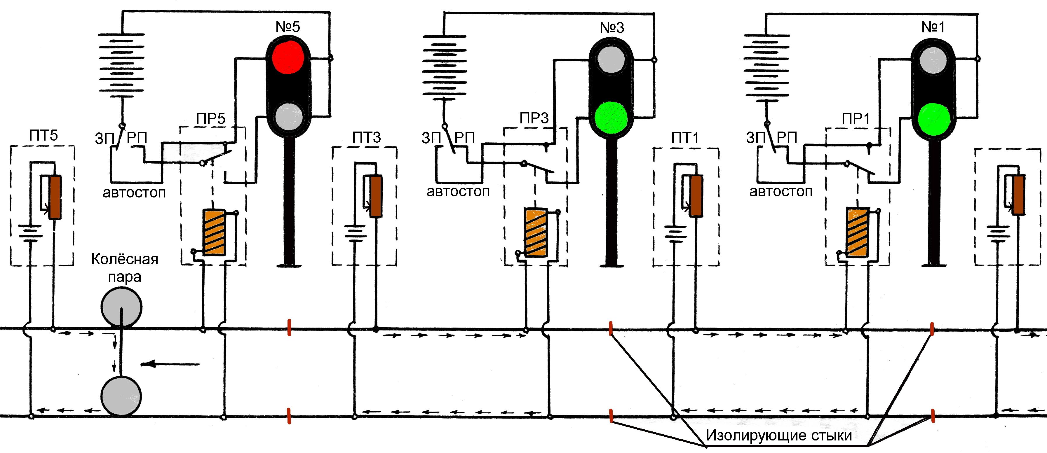Схема электрическая принципиальная светофора