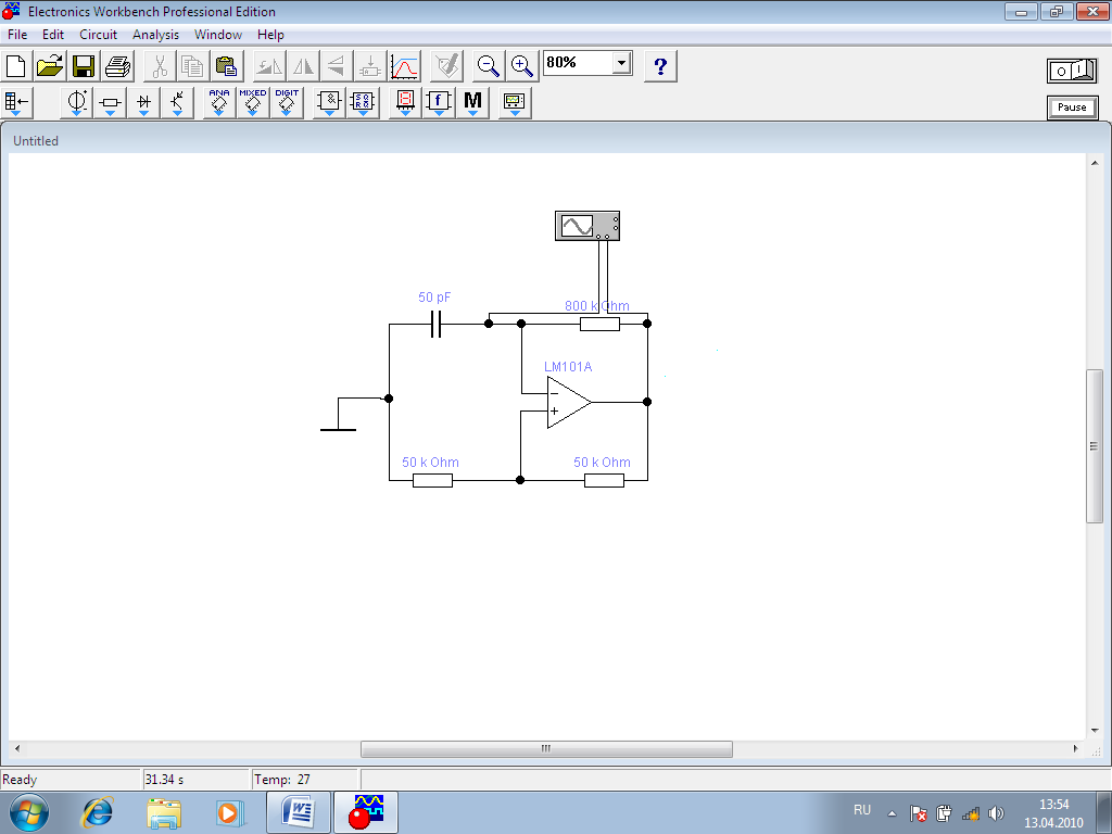 Electronics workbench схема