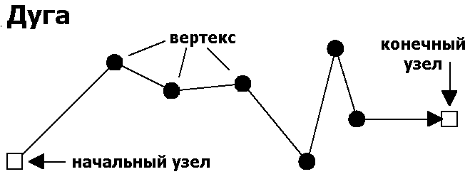 Понятие линии узла сегмента контура векторного изображения