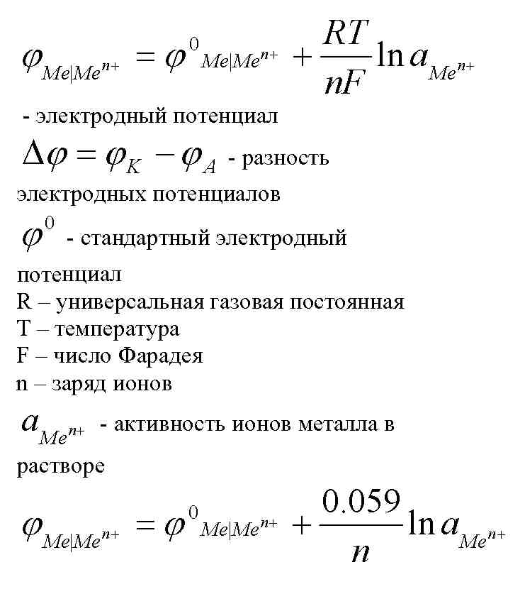 5. Элемент Якоби-Даниэля. Уравнение Нернста.