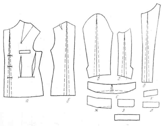 Детали кроя. Детали кроя жилета. Крой деталей подкладки. Детали кроя куртки. Детали кроя мужского жилета.