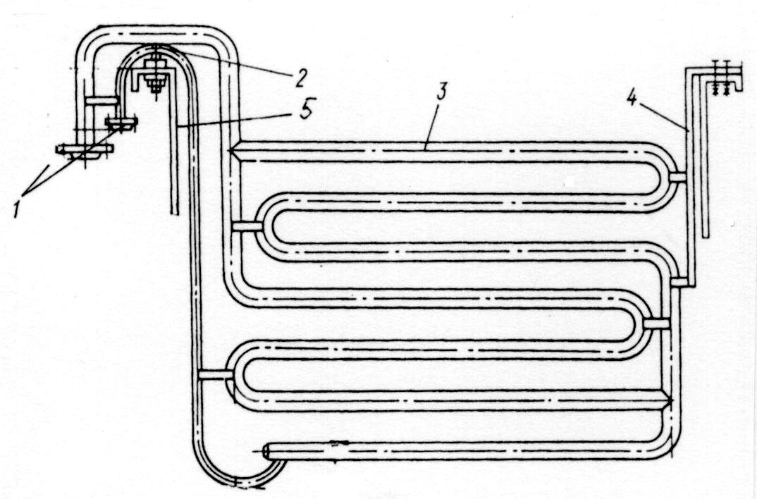Змеевиковый теплообменник чертеж