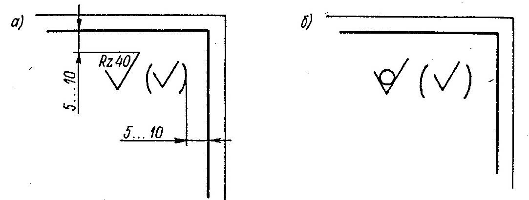 Корень ra на чертеже