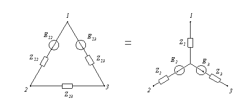 Эквивалентная схема звезда