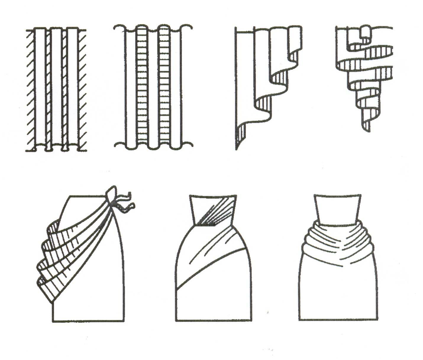 Конструктивное моделирование складок на платье