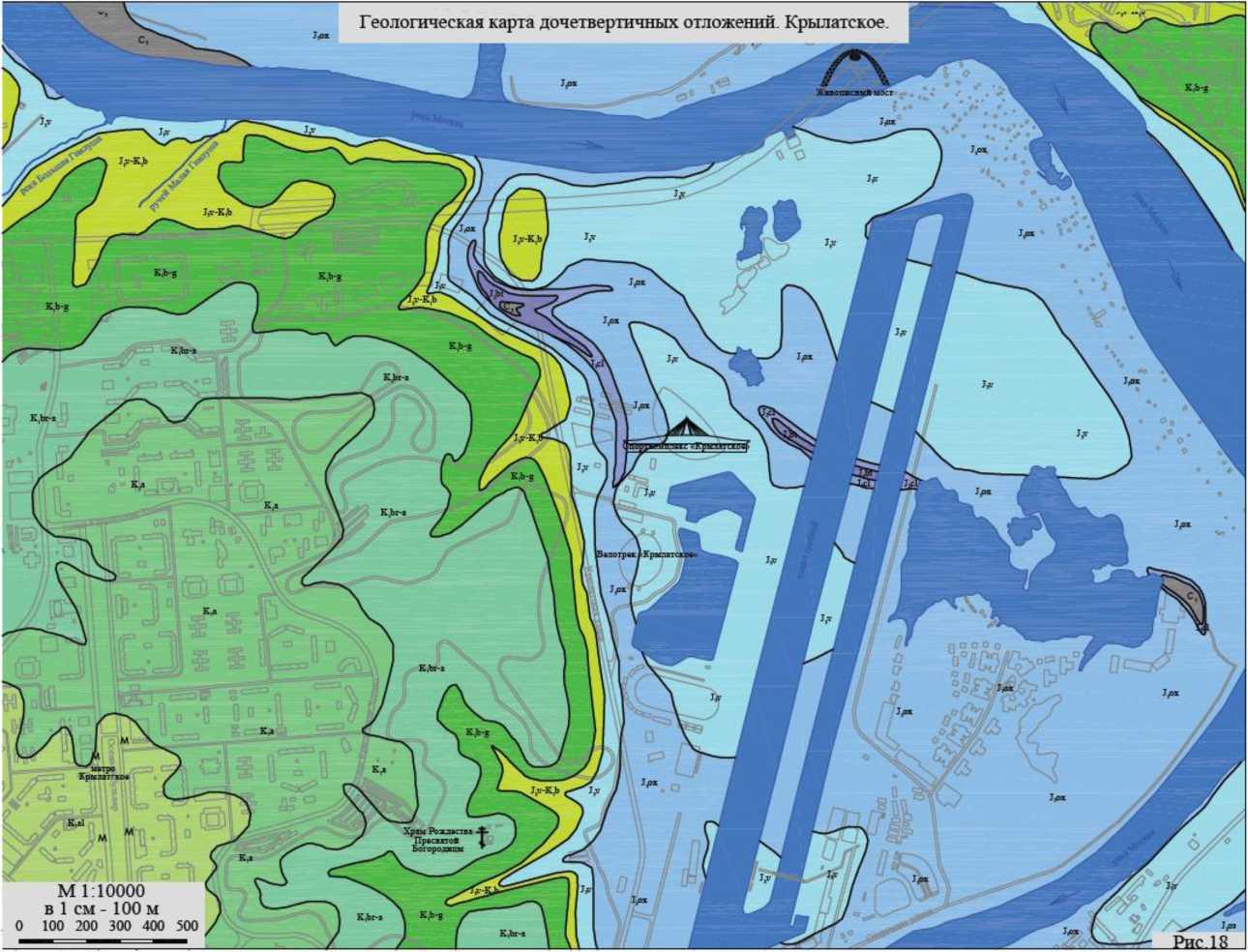 Карта глубин. Карта коренных отложений. Район Крылатское. Геологическая карта коренных отложений Крылатское. Карта коренных отложений Крылатское. Карта района Крылатское.