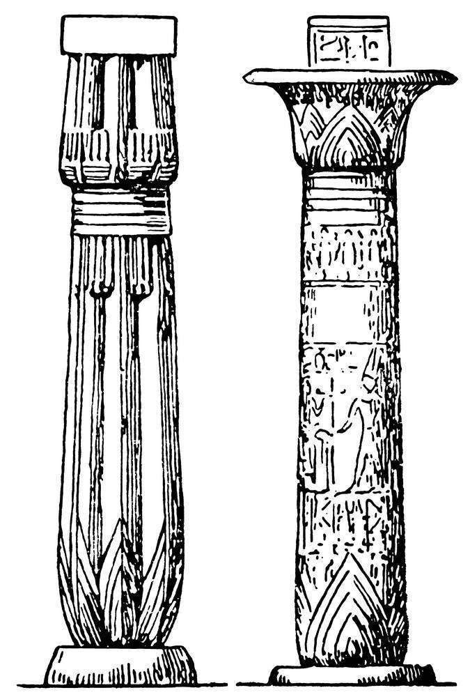 Египетская колонна рисунок