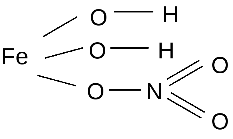 Диссоциация fe oh 2. Fe no3 3 графическая формула. Нитрат железа 2 графическая формула.