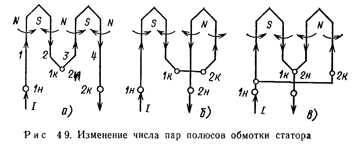 Переключение вращения электродвигателя схема