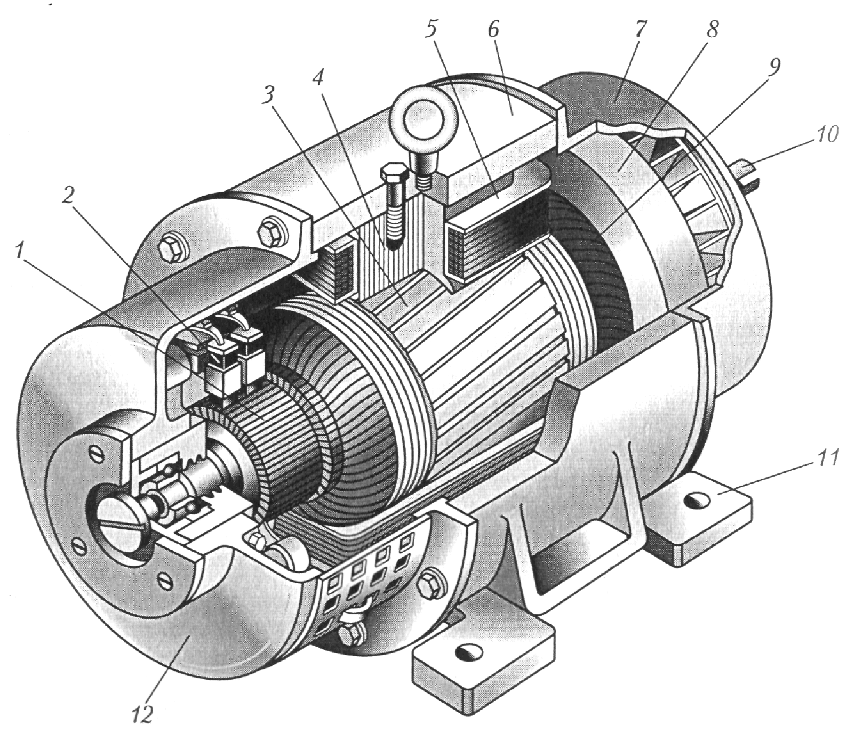 Электрический двигатель части