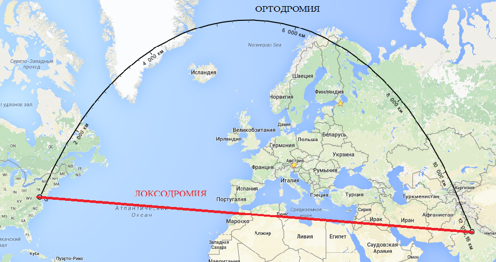 Мурманск москва сколько лететь время. Путь самолета. Ортодромия. Траектория полета самолета. Ортодромия и локсодромия.