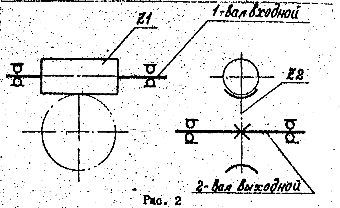 Червячная передача кинематическая схема