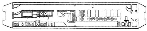 План вагона ресторана