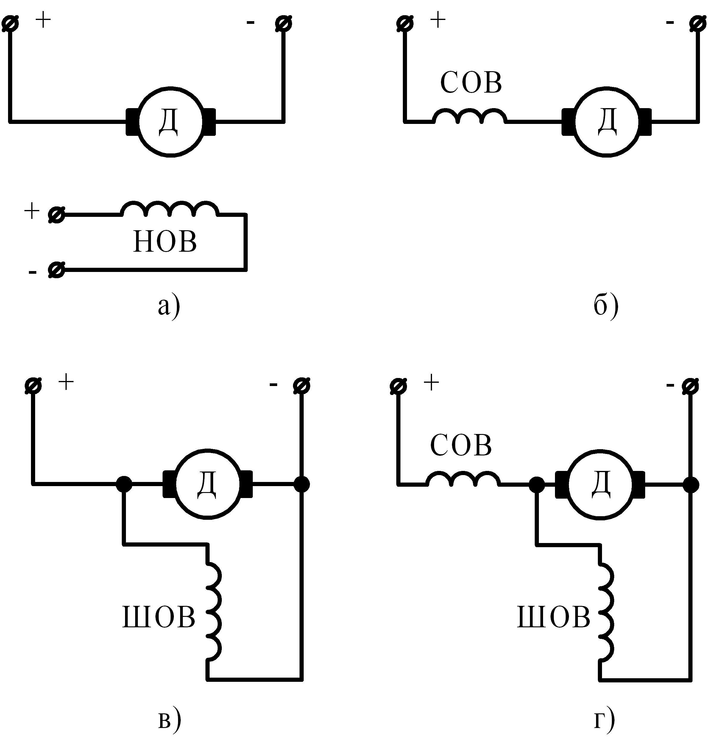 Двигатель последовательного возбуждения схема