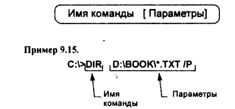 Команда параметры. Механизм вызова команды ОС.