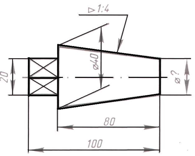 Обозначение конусности на чертежах
