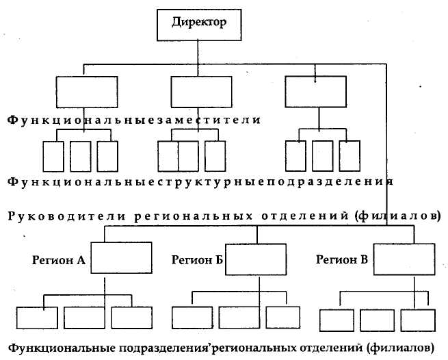 Дивизиональная структура схема