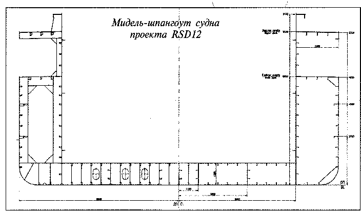 Чертеж мидель шпангоута