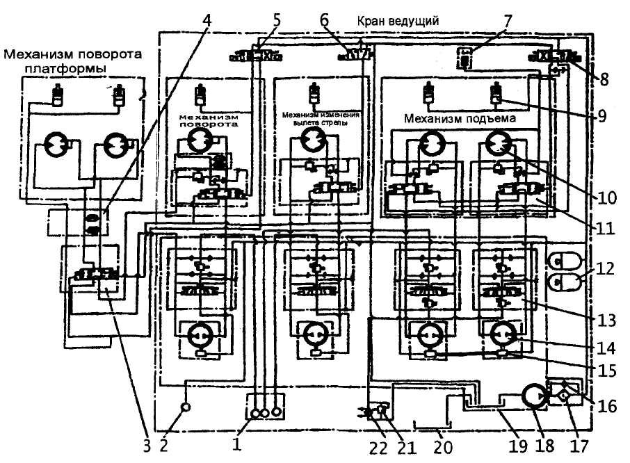 Гидравлика крана схема
