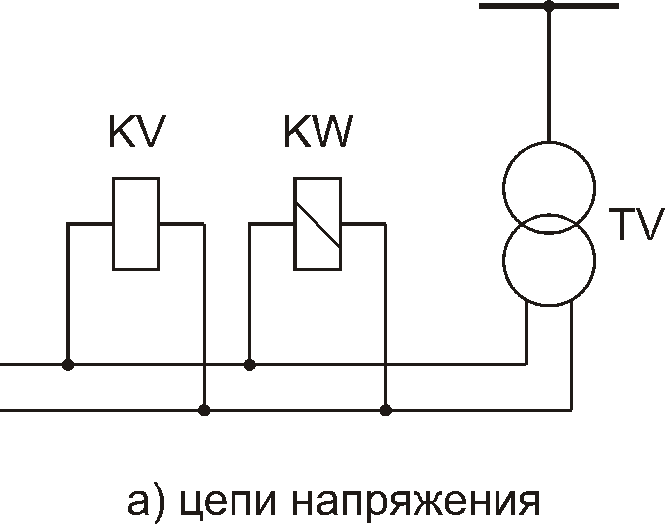 Схемы включения реле направления мощности