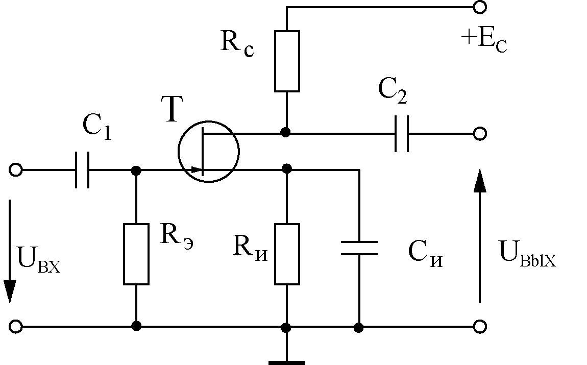 2.1.6 Усилительный каскад на полевом транзисторе