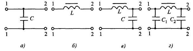 Схема сглаживающего г образного индуктивно емкостного фильтра изображена на рисунке