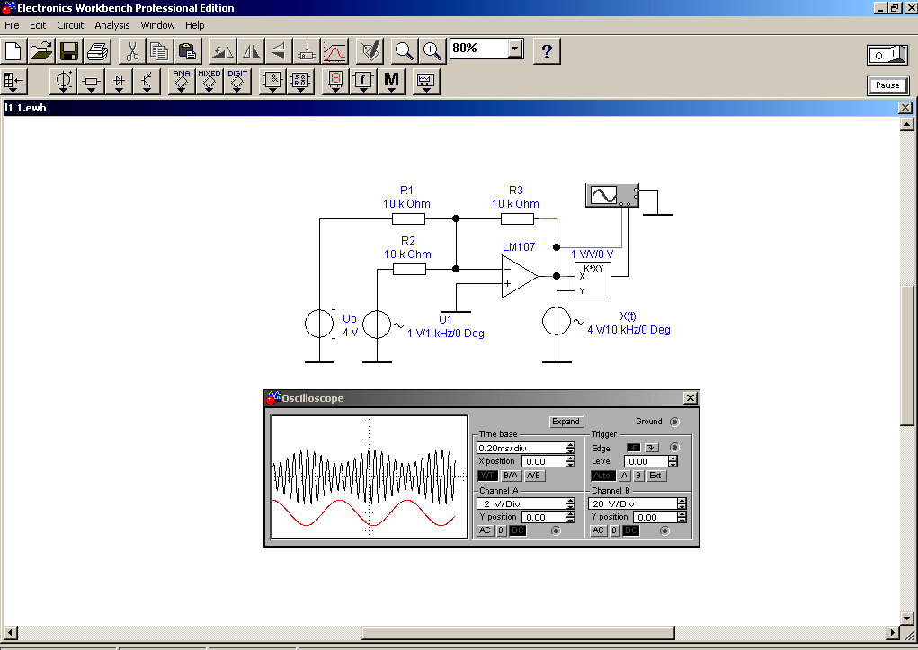 Electronics workbench схема