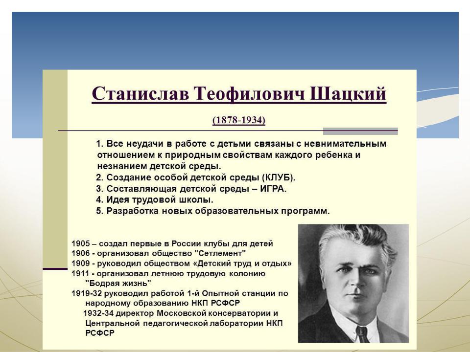 Метод проектов привлек внимание русских педагогов еще в