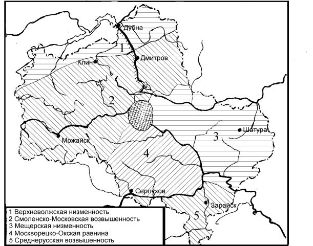 Мещерская низменность карта