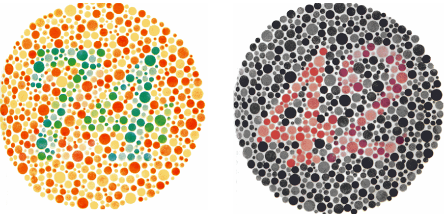 Разные восприятия цветов. Таблицы Рабкина для исследования цветового зрения. Теория цветоощущения Гельмгольца. Спектральный аномалоскоп Рабкина. Дальтонизм колбочки и палочки.