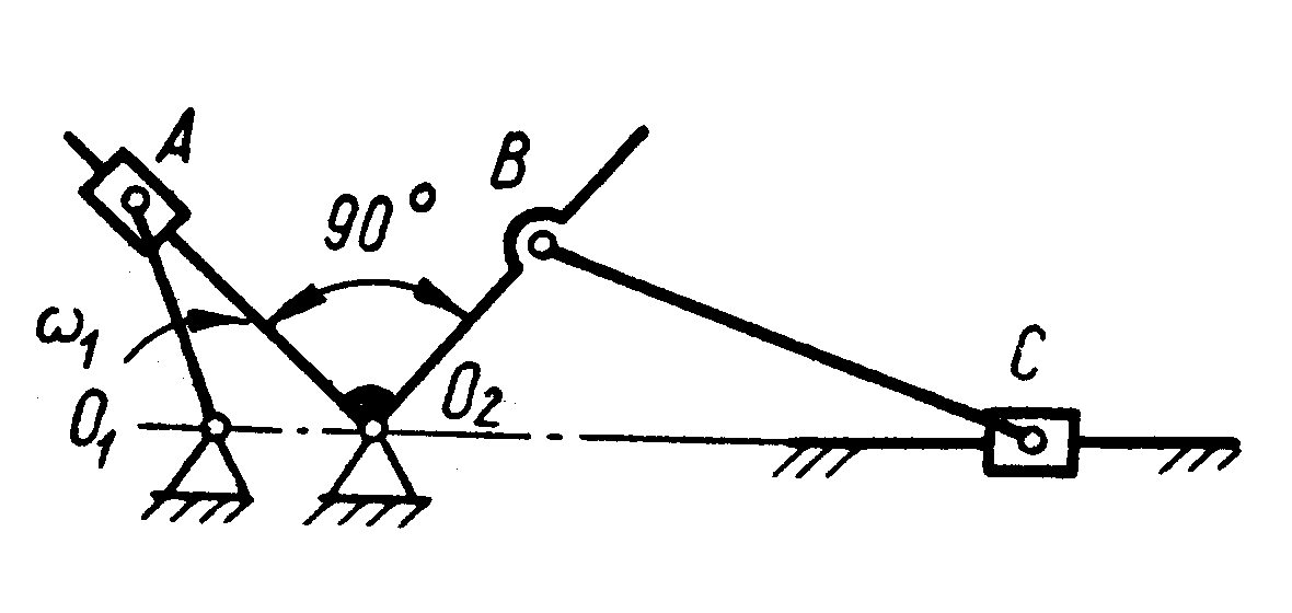 План скоростей для кривошипно ползунного механизма