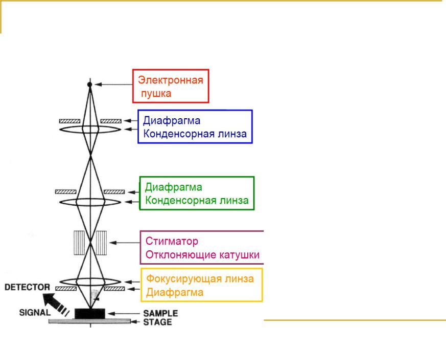 Просвечивающий электронный микроскоп схема
