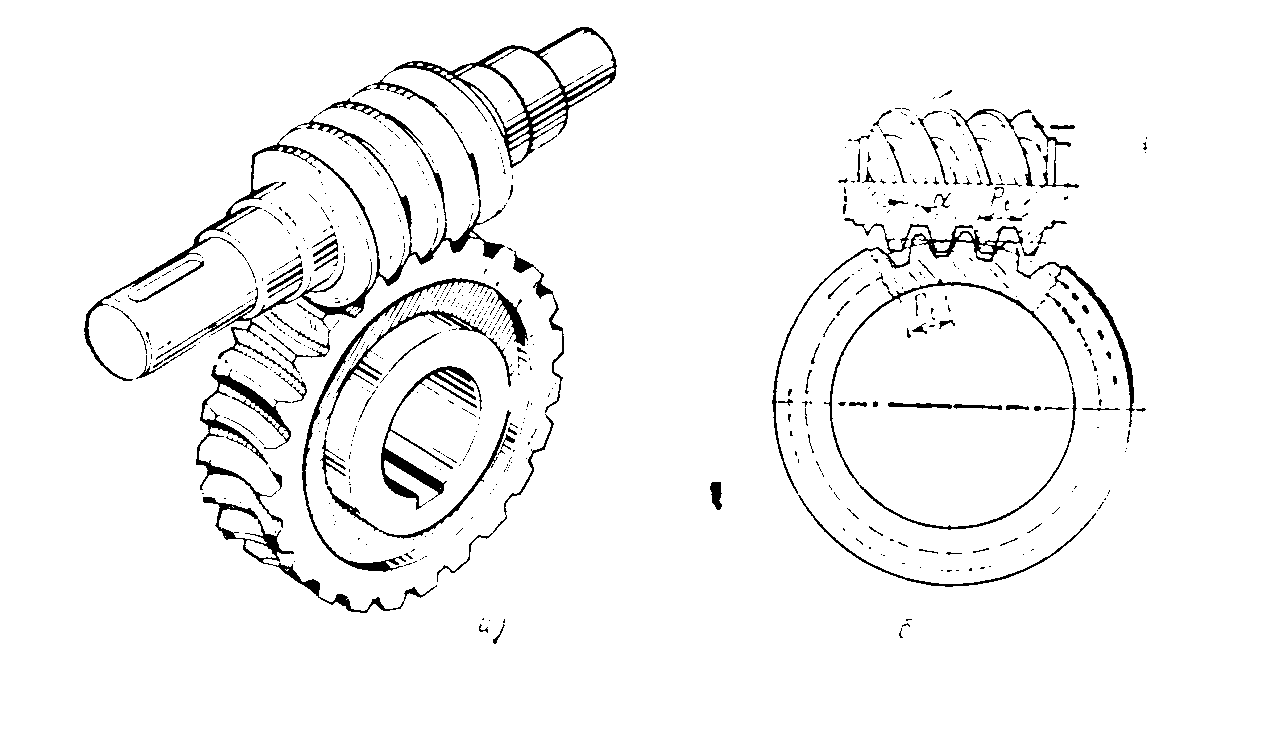 Рисунок червячной передачи