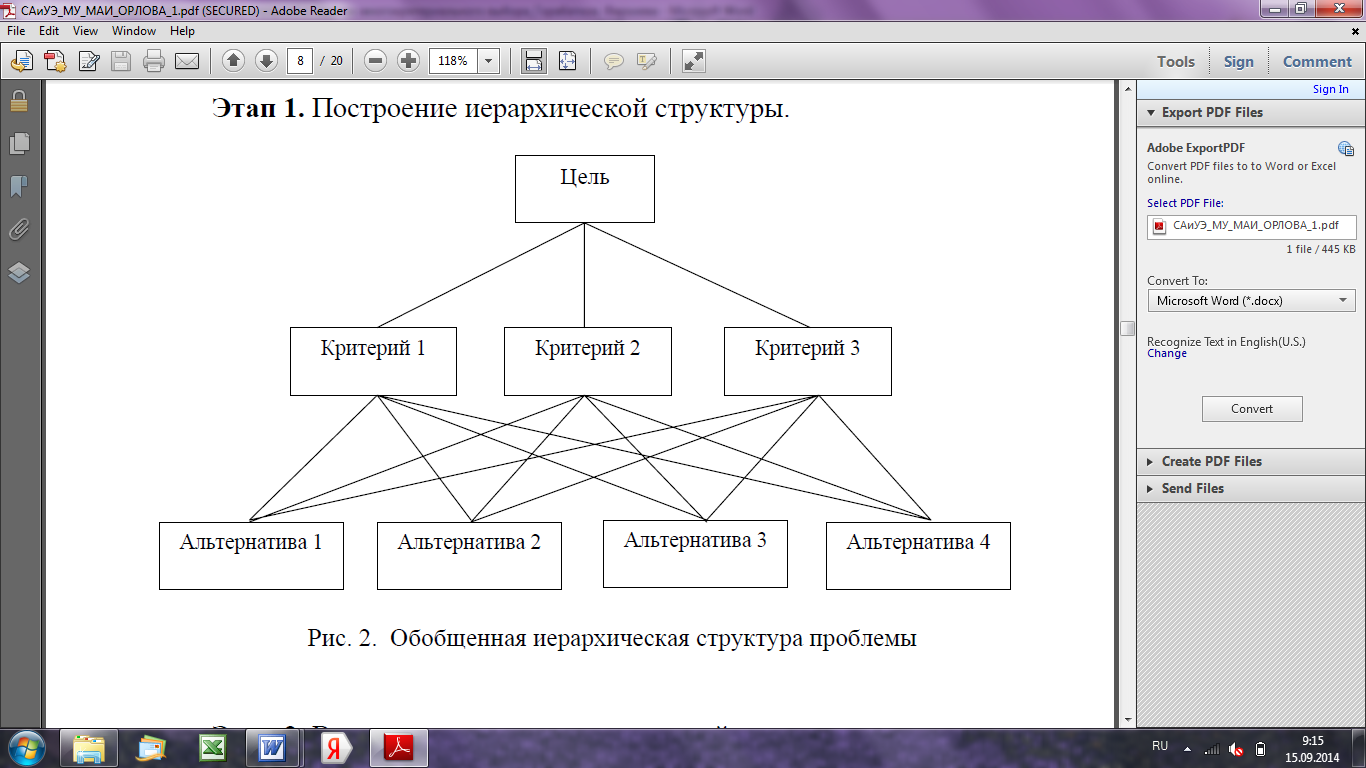 Построение иерархии состава