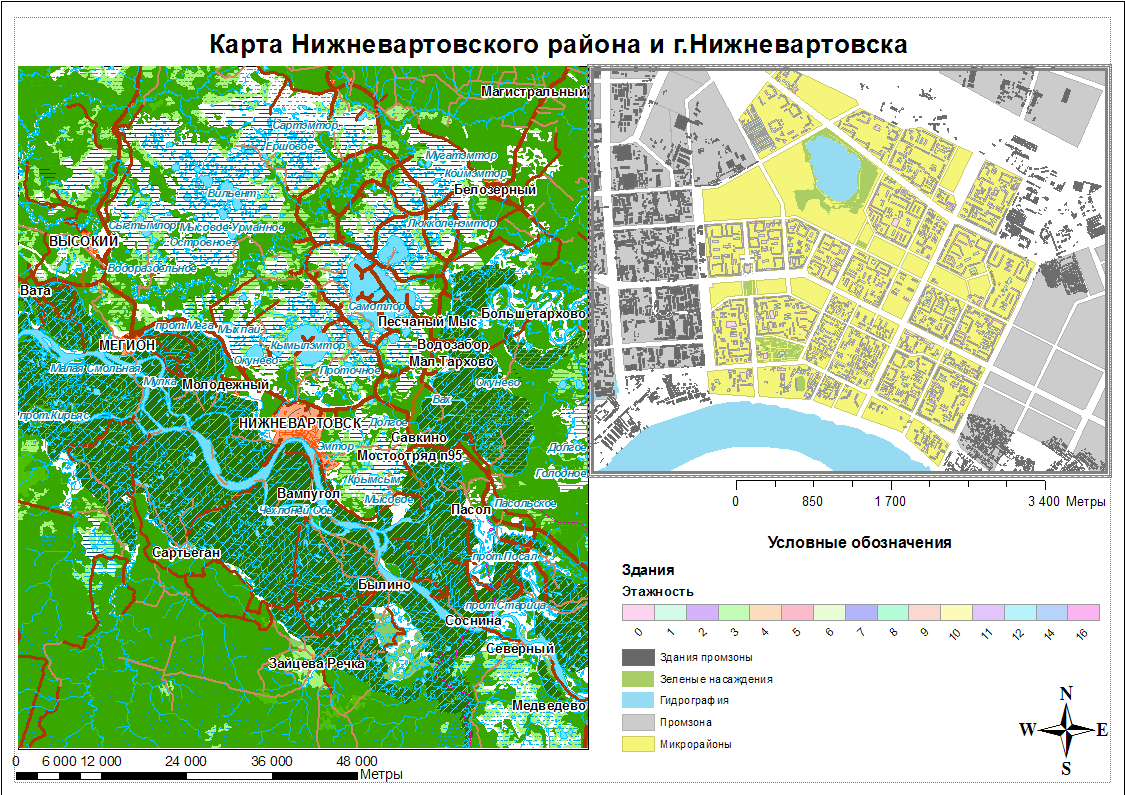 Топографическая карта красногорск