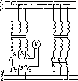Схемы фазировки трансформаторов для включения на параллельную работу