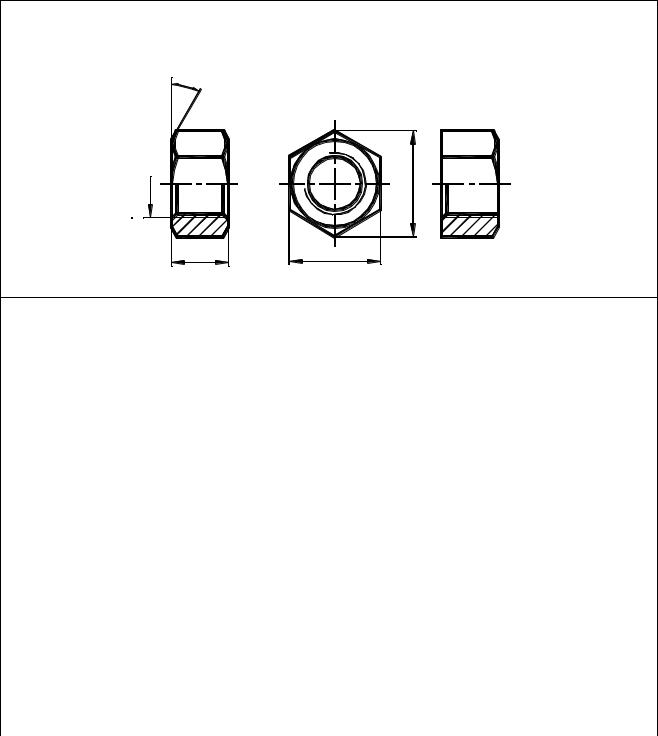 Чертеж гайки м16