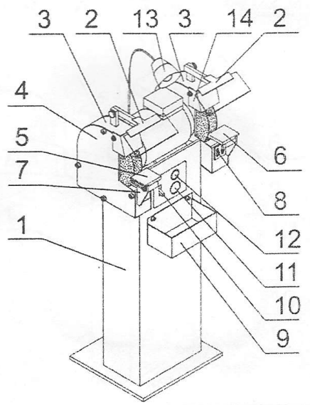 Схема точильного станка