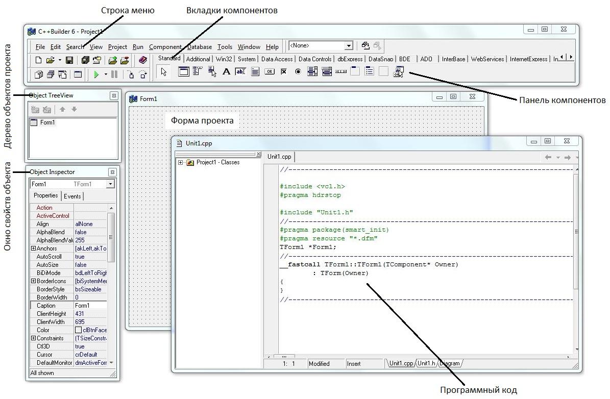 Компонент меню. Интерфейс программы на с++. C++ Builder Интерфейс. C++ Builder графический Интерфейс. Интерфейс программы с графическим интерфейсом.