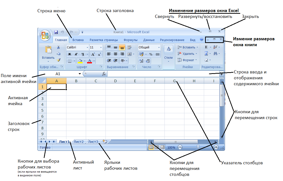 Основной мс. Электронная таблица MS excel. Структура окна.. Структура окна MS excel 2016. Из чего состоит excel. Основные элементы окна MS excel книга.